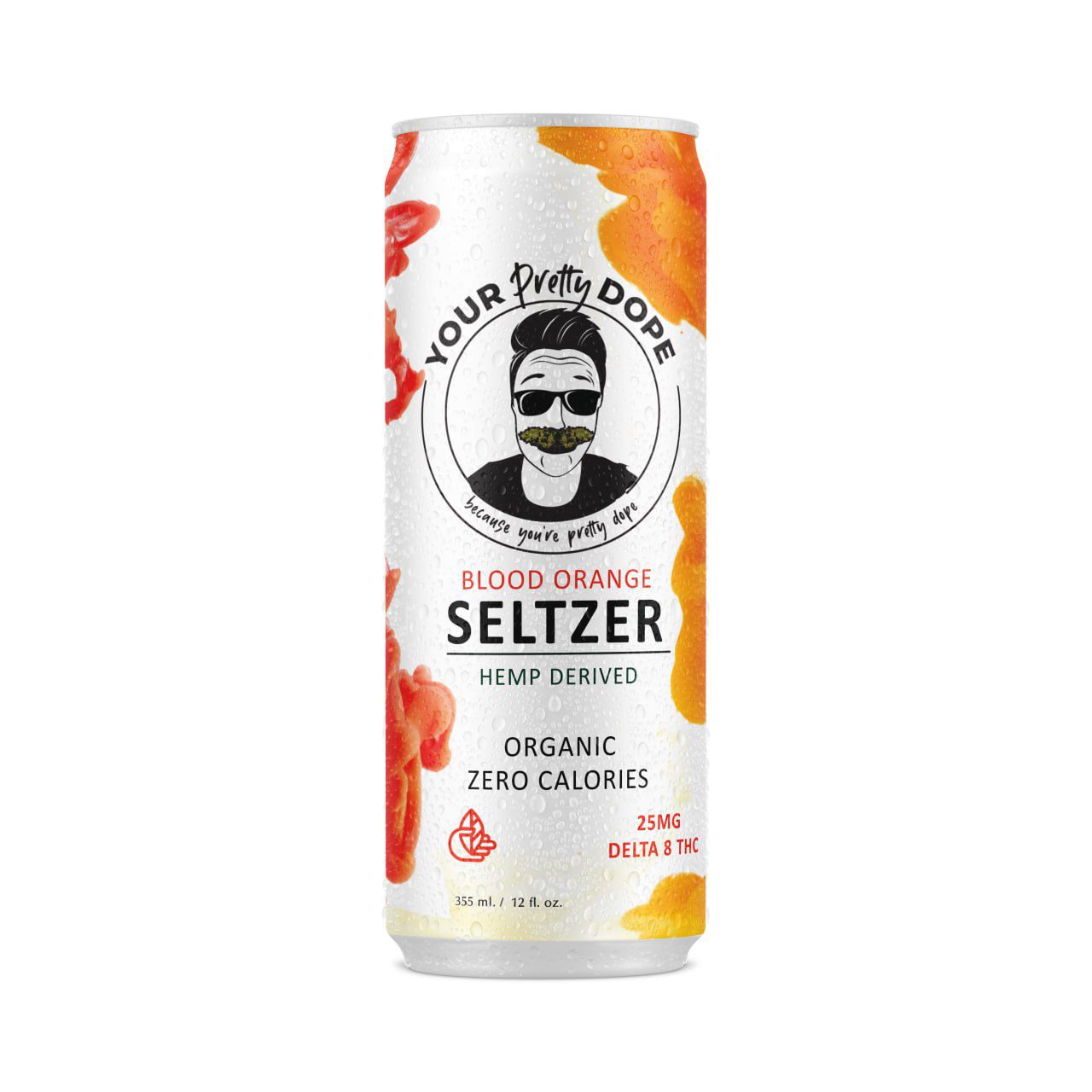 Happi, Glow in Blood Orange Ginger THC seltzer